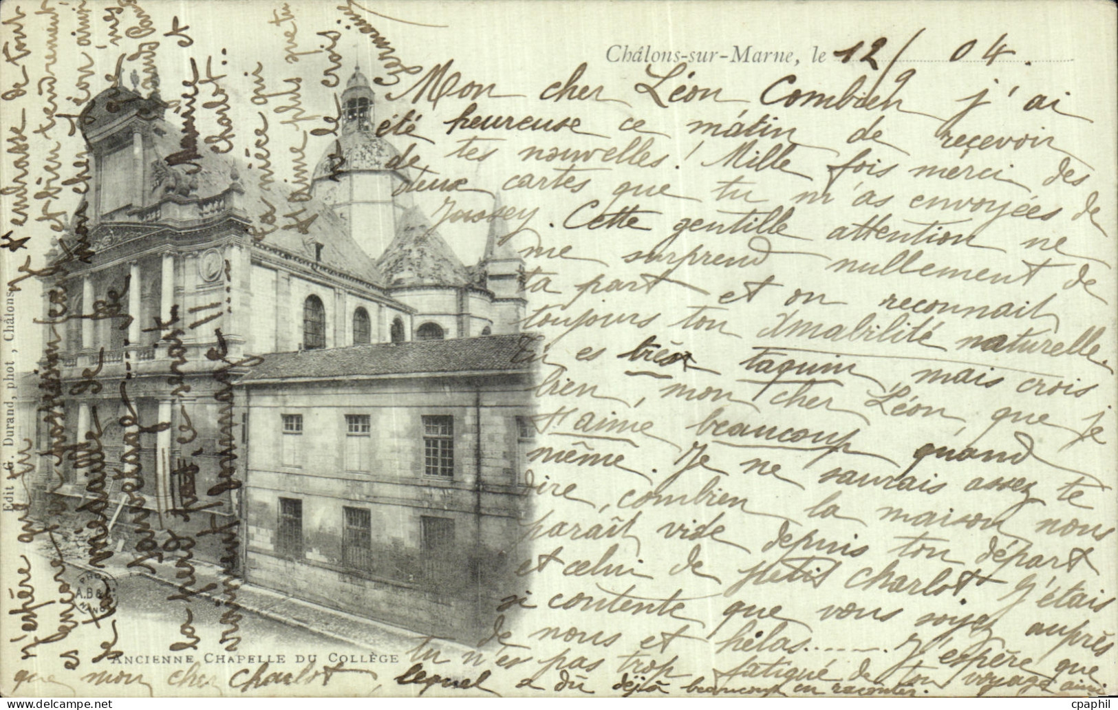 CPA Chalons Sur Marne Ancienne chapelle du College