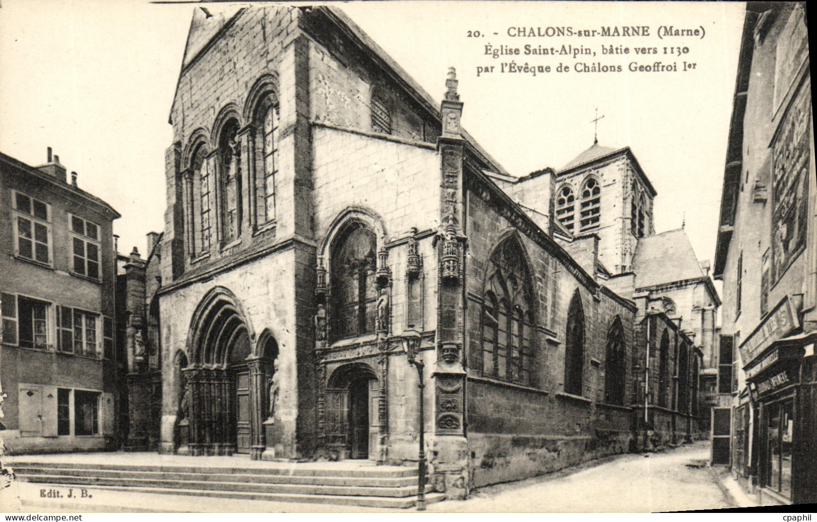 CPA Chalons sur Marne Eglise Saint Alpin