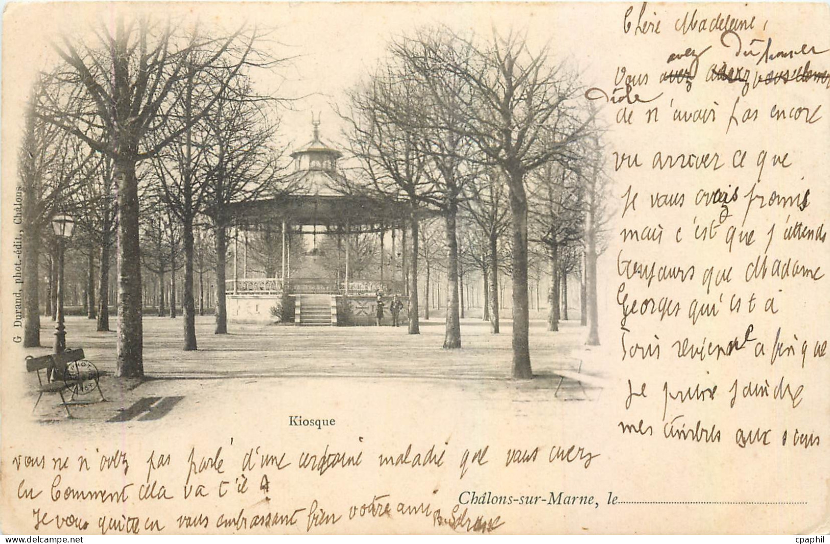 CPA Chalons sur Marne Kiosque