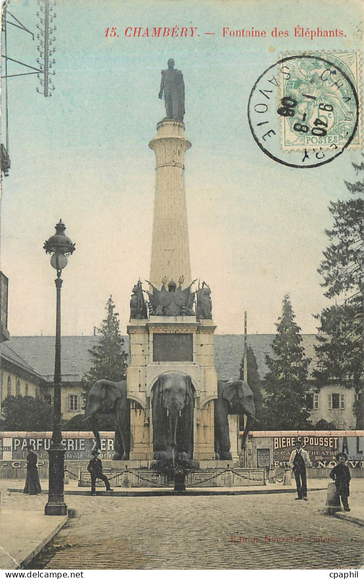 CPA Chambery - Fontaine des Elephants