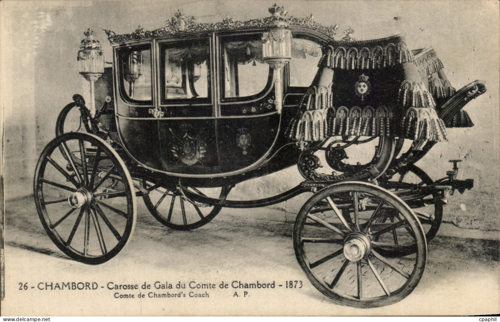 CPA Chambord Carosse De Gale Comte De chambord Comte De Chambord 1873