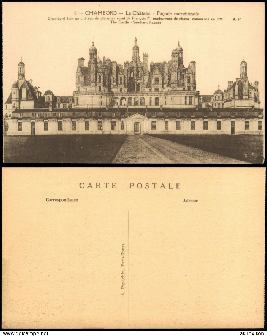 CPA Chambord Château de Chambord Schloss 1910