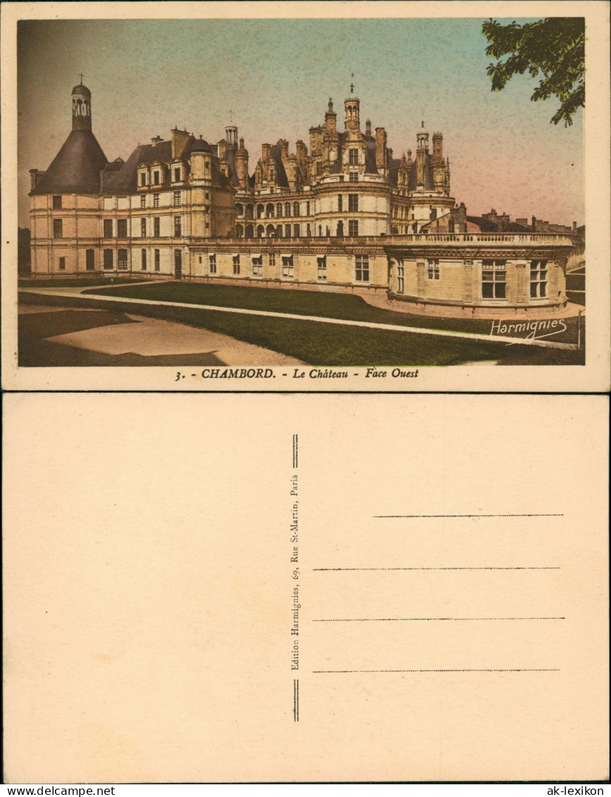 CPA Chambord Château de Chambord Schloss Face Ouest 1920
