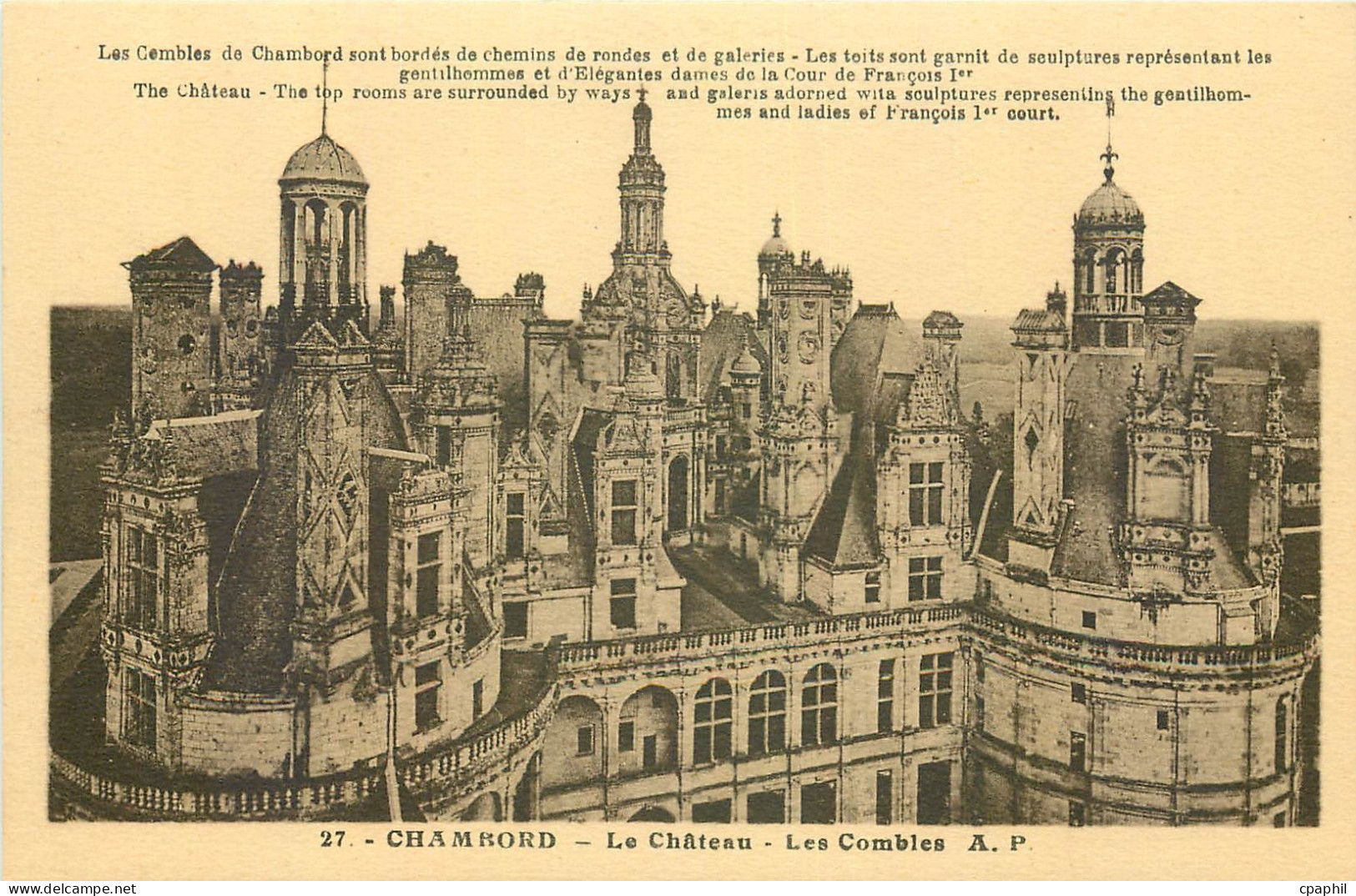 CPA Chambord Le Chateau Les Combles