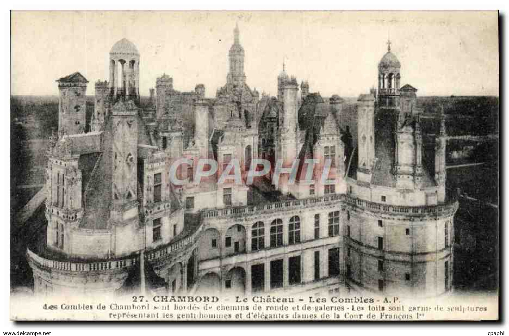CPA Chambord Le Chateau Les Combles