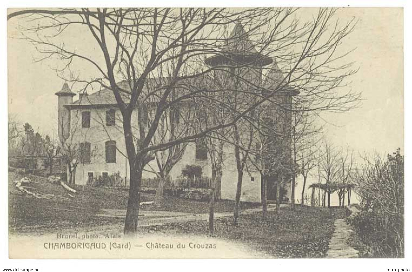 Cpa Chamborigaud - Château du Crouzas