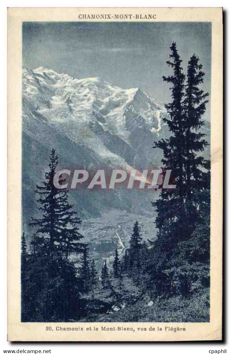 CPA Chamonix Mont Blanc Chamonix et le Mont Blanc vus de la Flegere