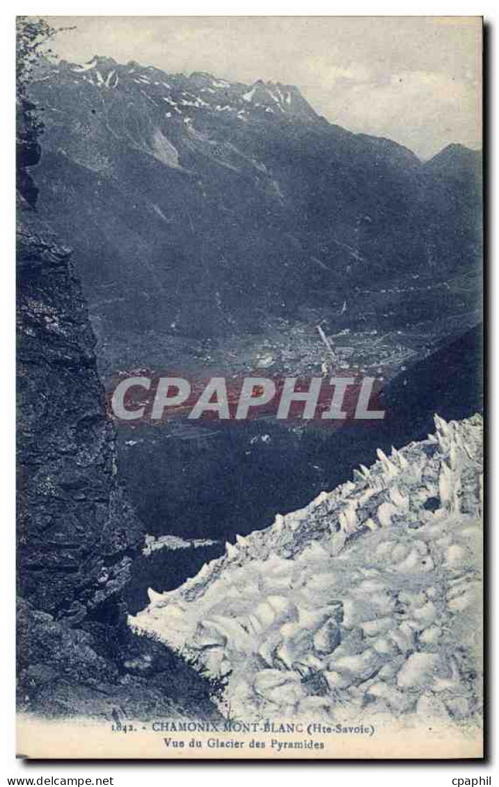 CPA Chamonix Mont Blanc Hte Savoie Vue du Glacier des Pyramides