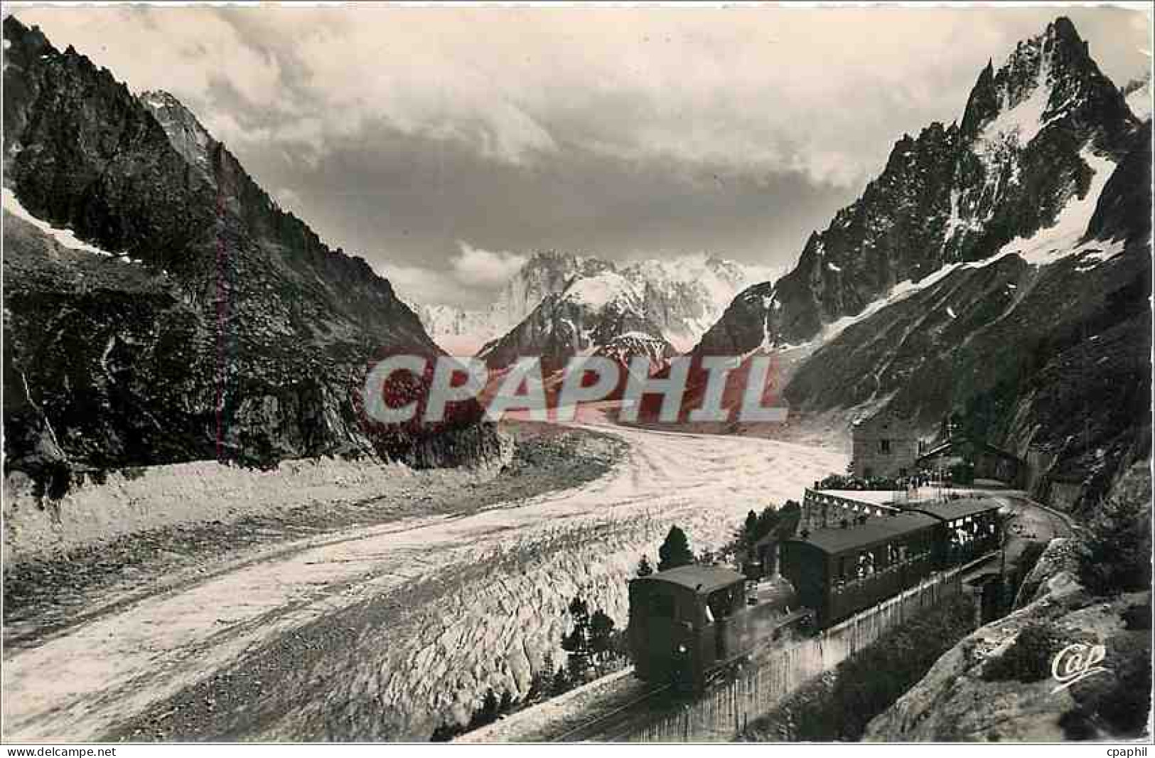 CPA Chamonix Mont Blanc La Mer de Glace Train