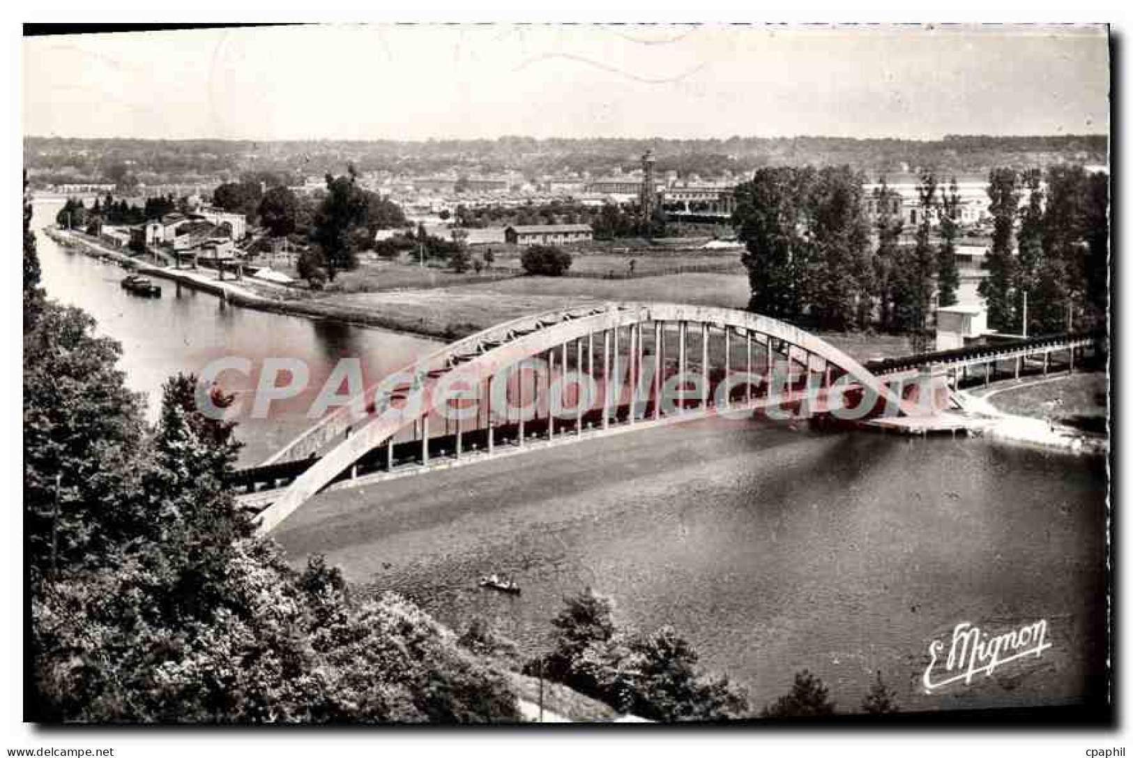 CPA Champagne Sur Seine La Passerelle Des Eaux