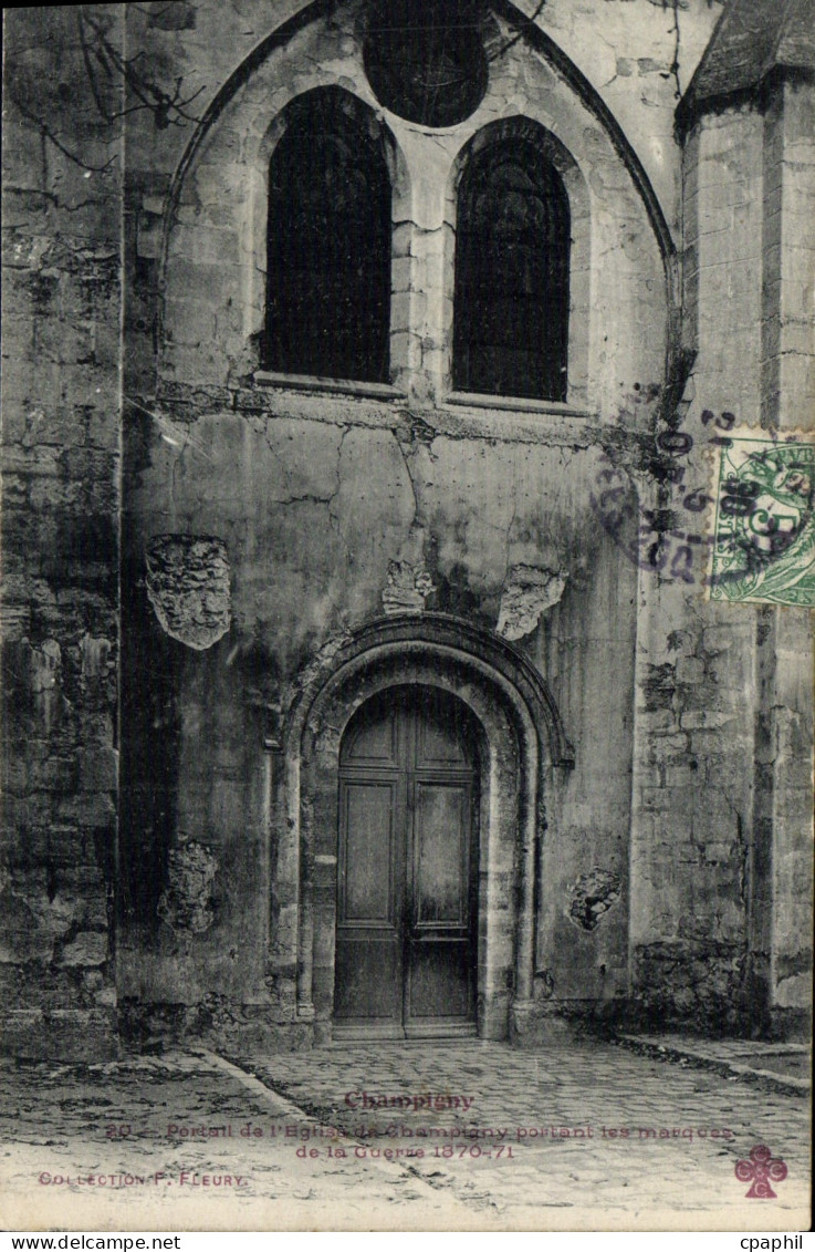 CPA Champigny Portail de l'eglise