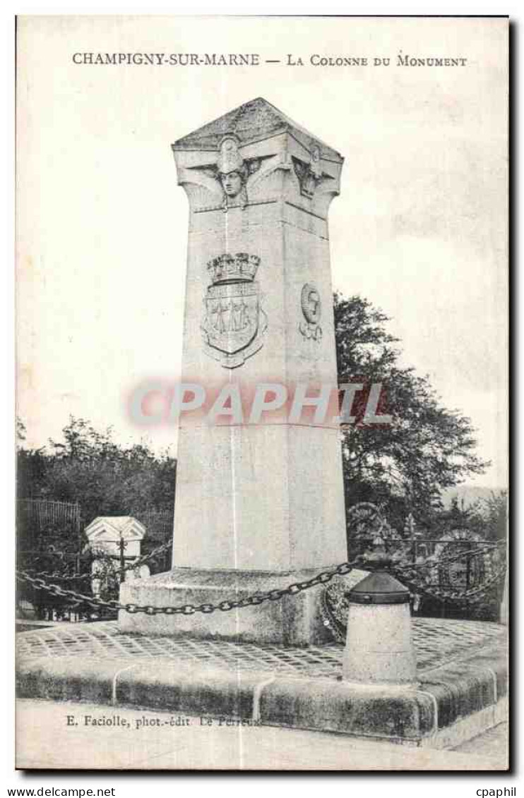 CPA Champigny Sur Marne La Colonne du Monument