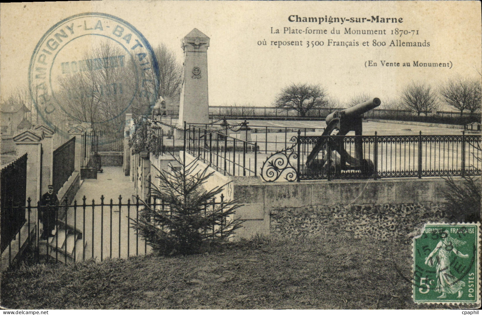 CPA Champigny Sur Marne La Plate-Forme Du Monument