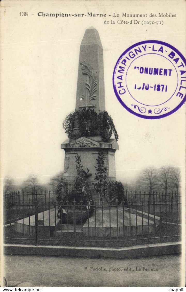 CPA Champigny Sur Marne Le Monument Des Mobiles