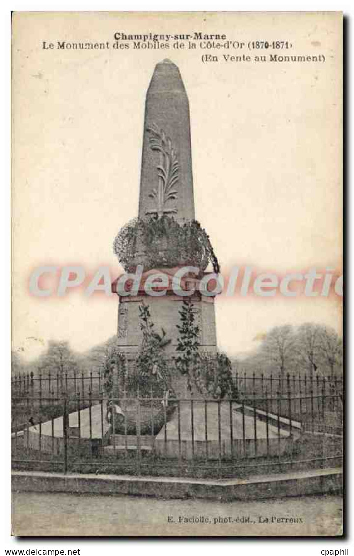 CPA Champigny Sur Marne Le Monument Des Mobiles