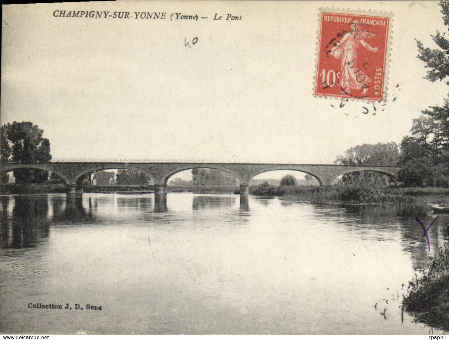 CPA Champigny sur Yonne (Yonne) Le Pont