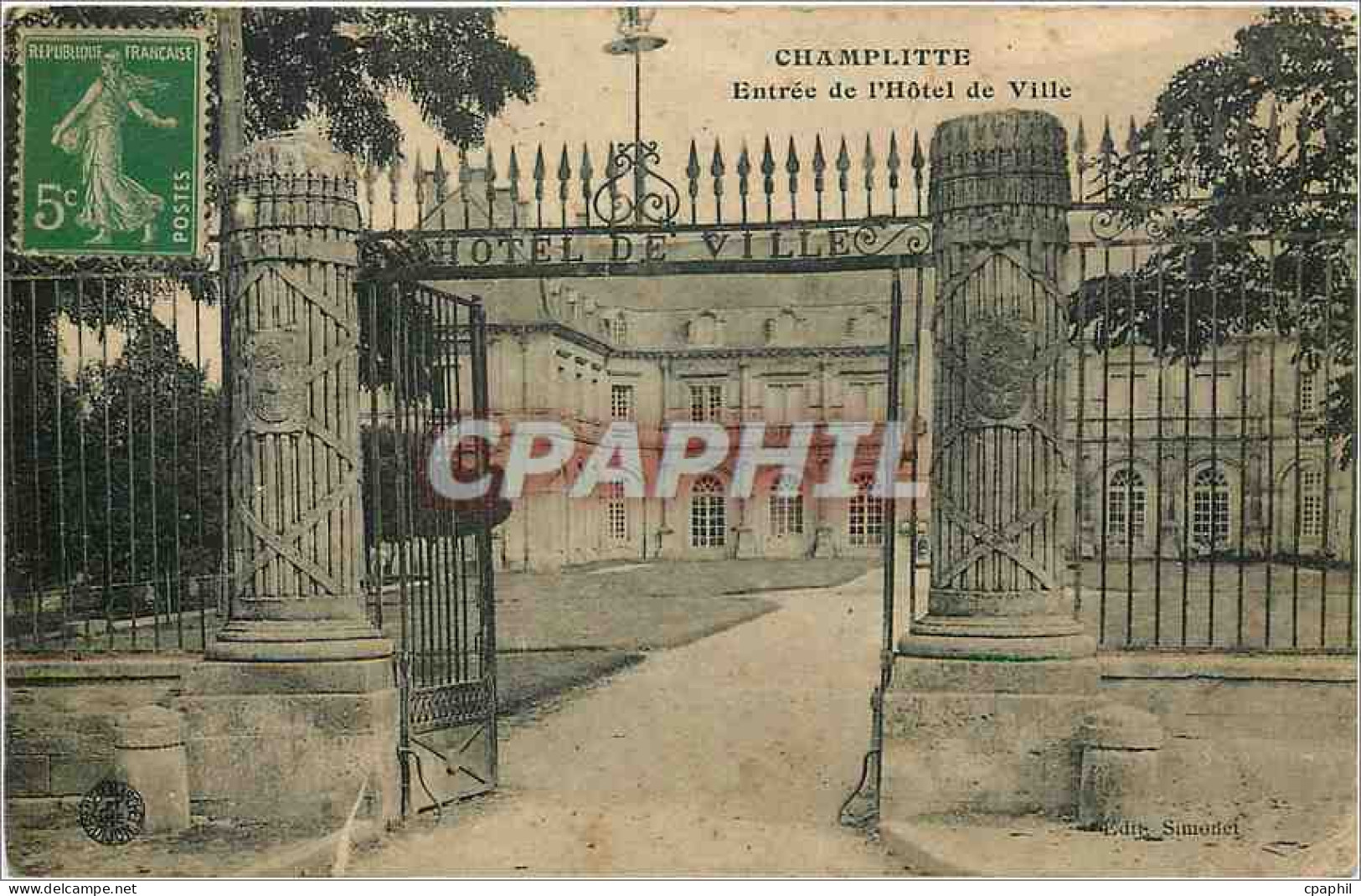 CPA Champlitte Entree de l'Hotel de Ville