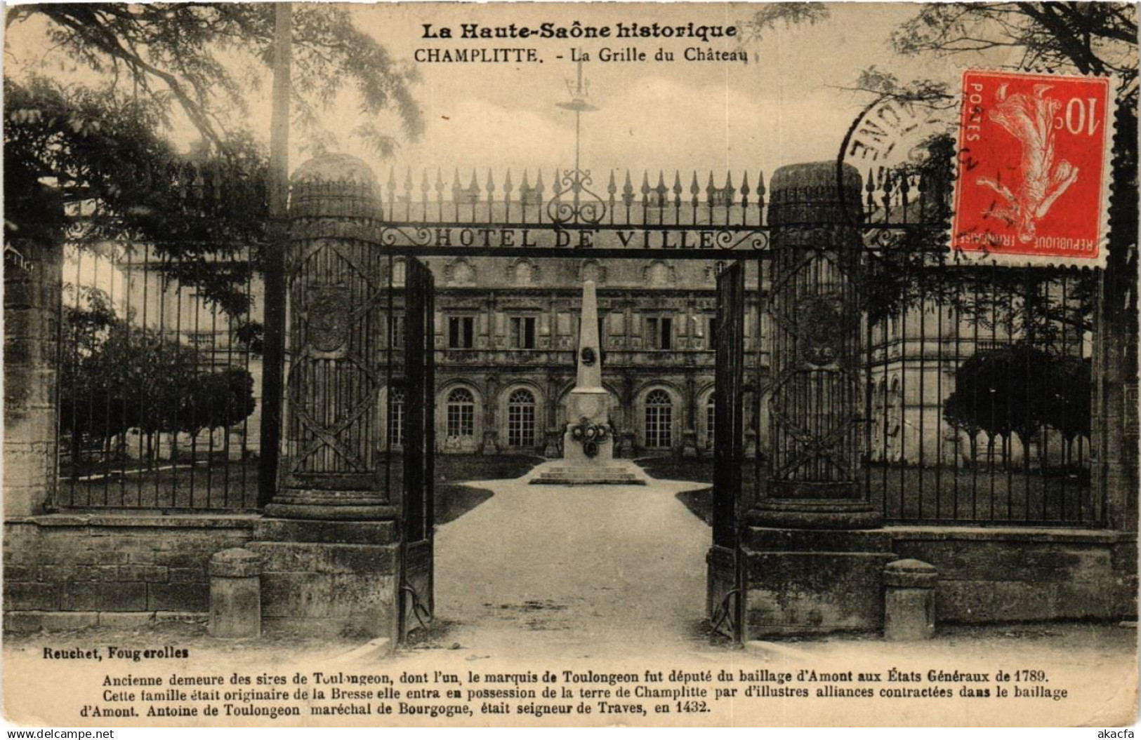 CPA CHAMPLITTE - La Grille du Chateau (636651)