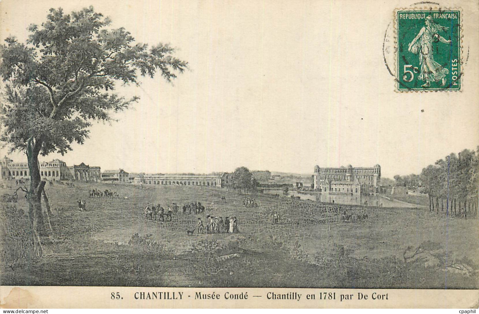 CPA Chantilly Musee Conde Chantilly en 1781 par De Cort