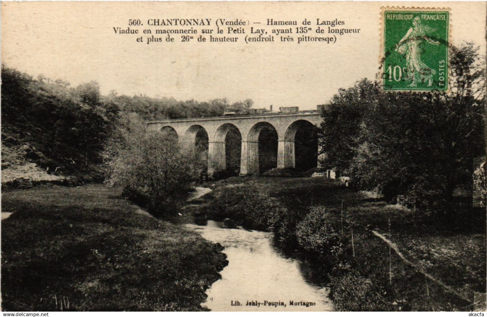 CPA CHANTONNAY - Hameau de Langles - Viaduc en maconnerie sur... (297928)