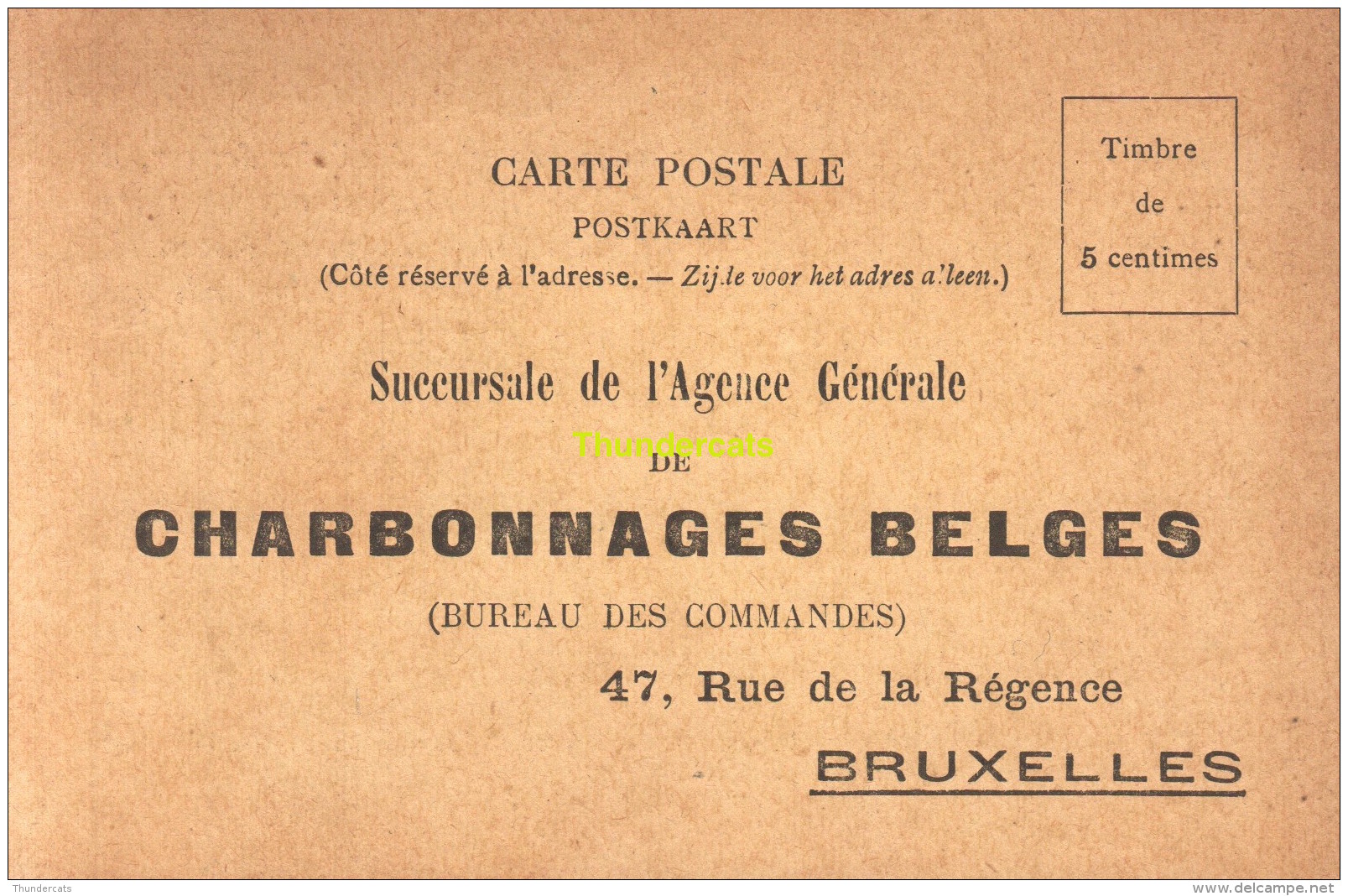 CPA CHARBONNAGES BELGES BRUXELLES
