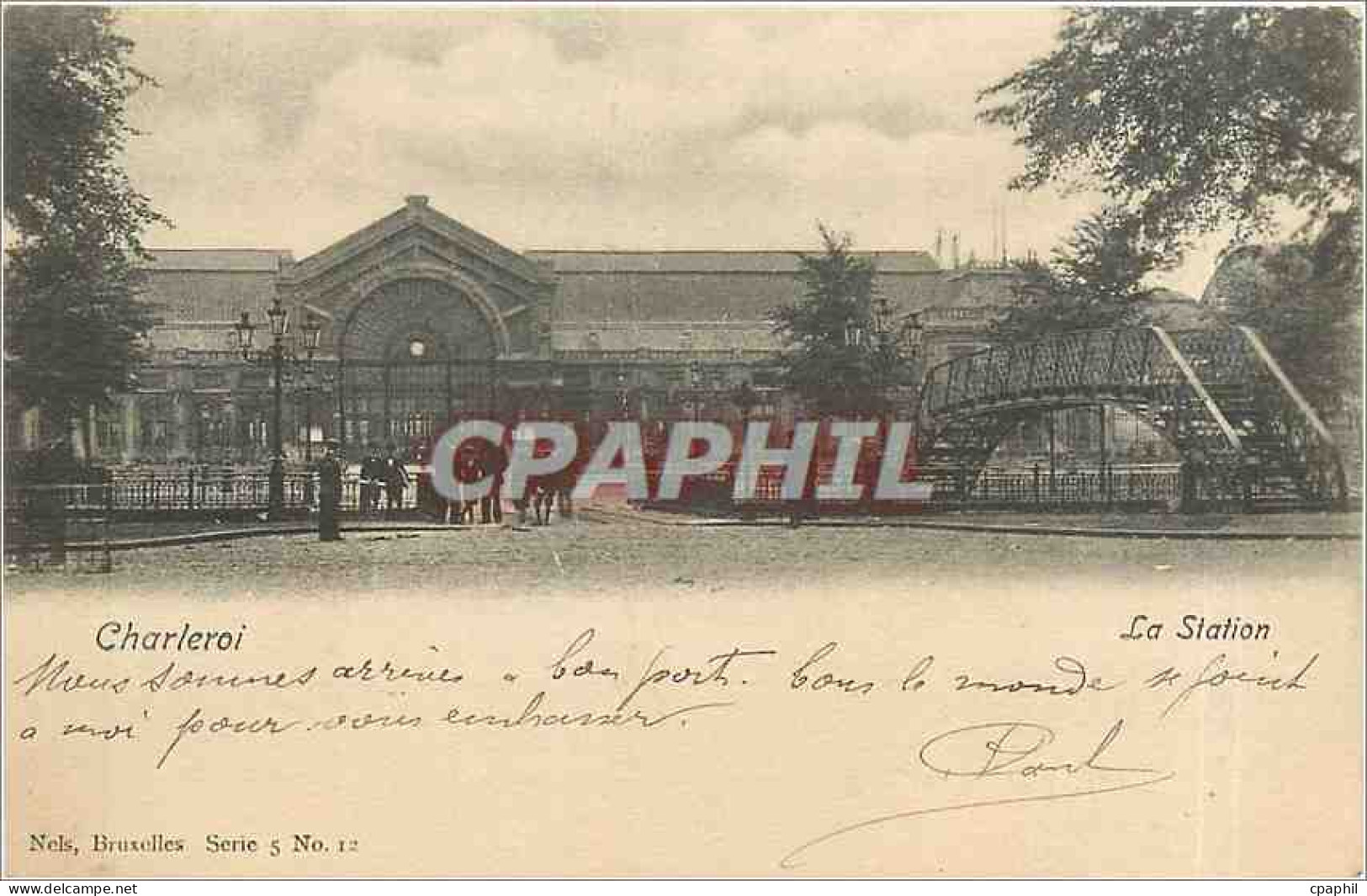 CPA Charleroi La Station