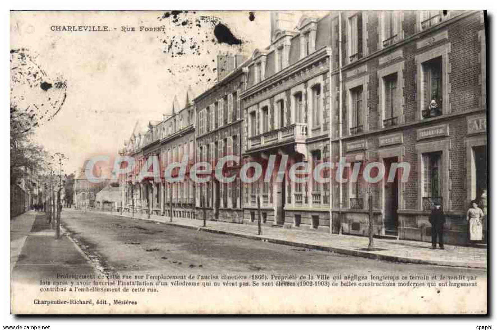 CPA Charleville Rue Forest