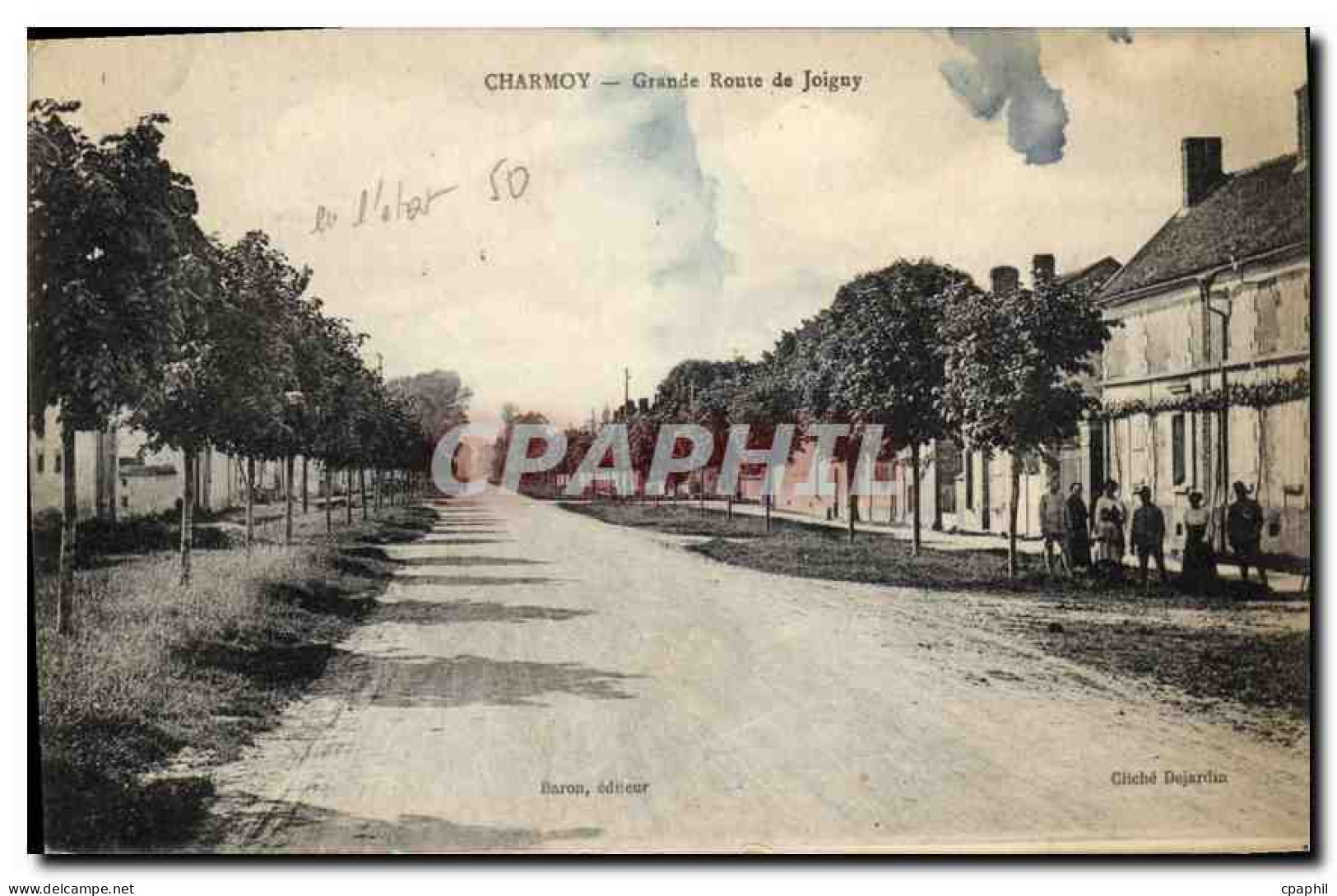 CPA Charmoy Grande Route de Joigny