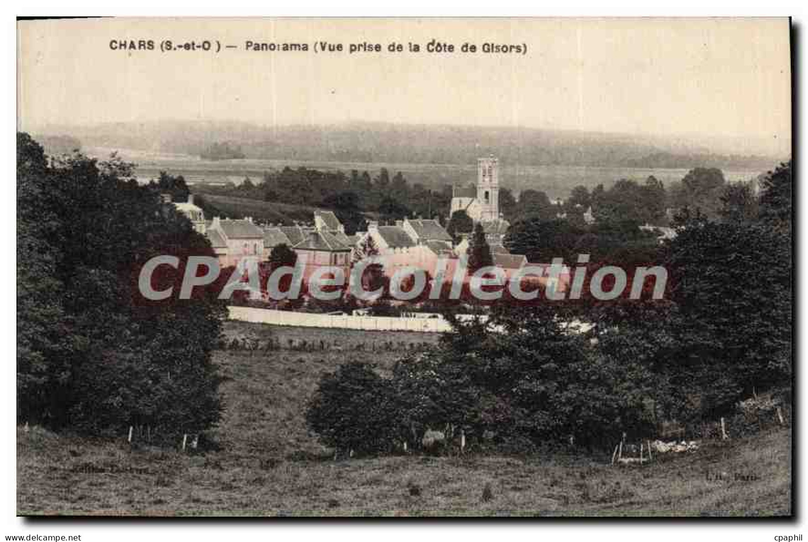 CPA Chars Panorama Vue Prise De La cote de Gisors