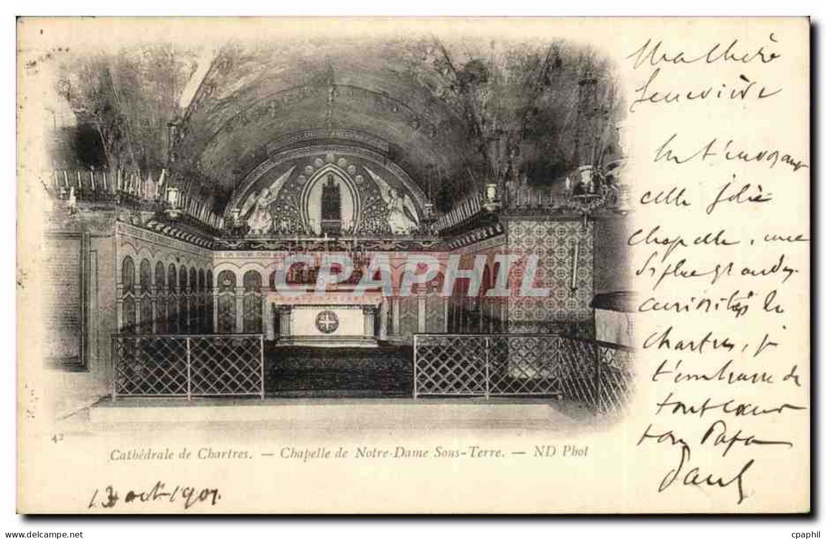 CPA Chartres Cathedrale de Chartres Chapelle de Notre Dame Sous Terre