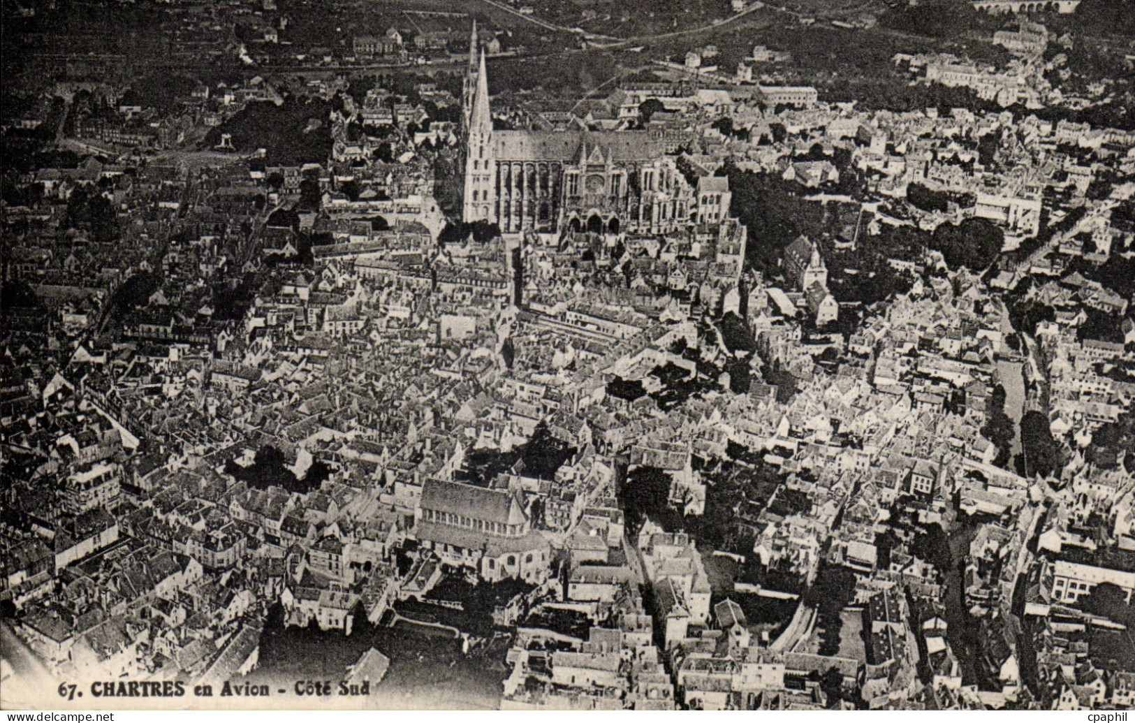 CPA Chartres en avion