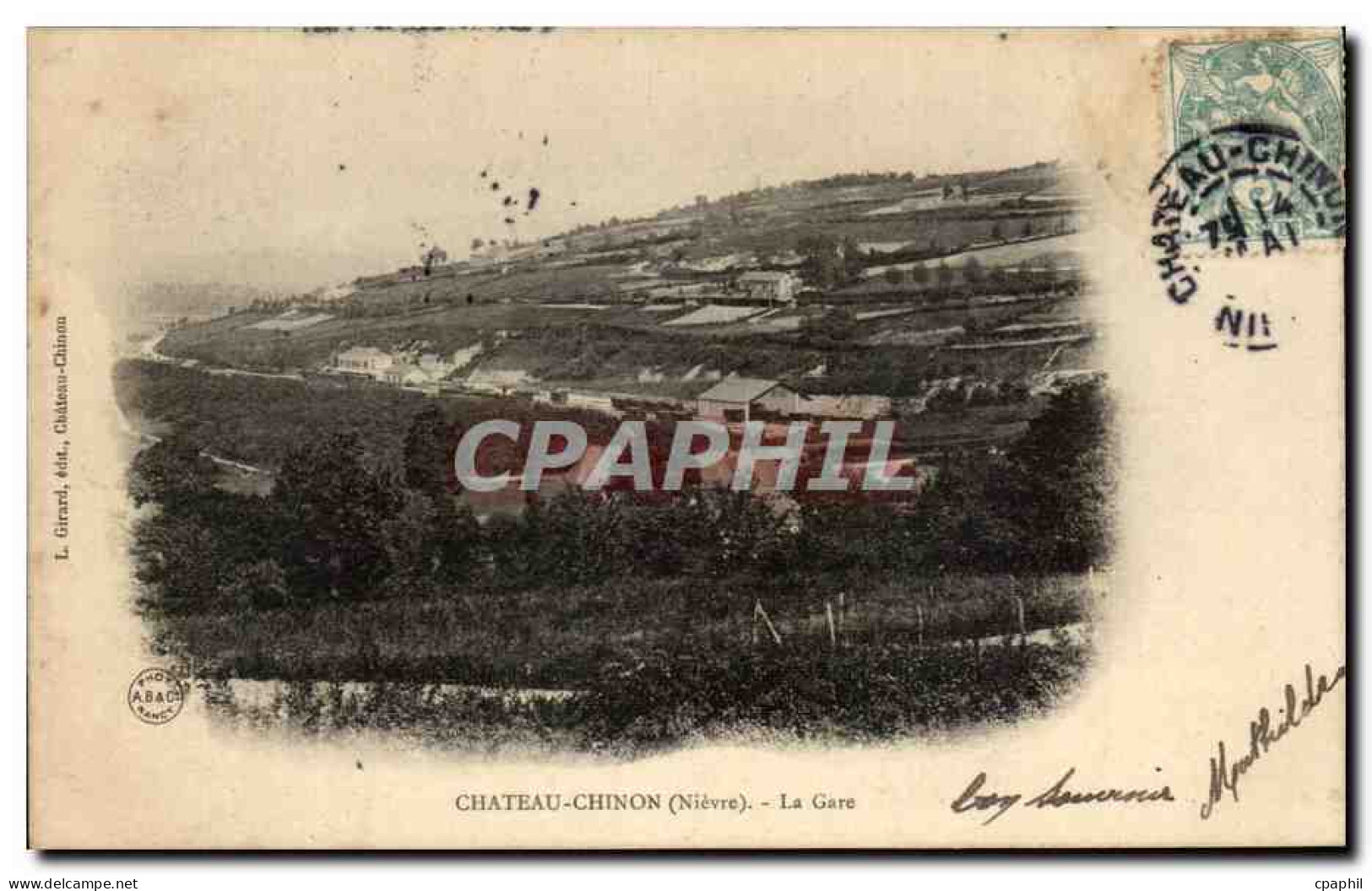 CPA Chateau Chinon La Gare