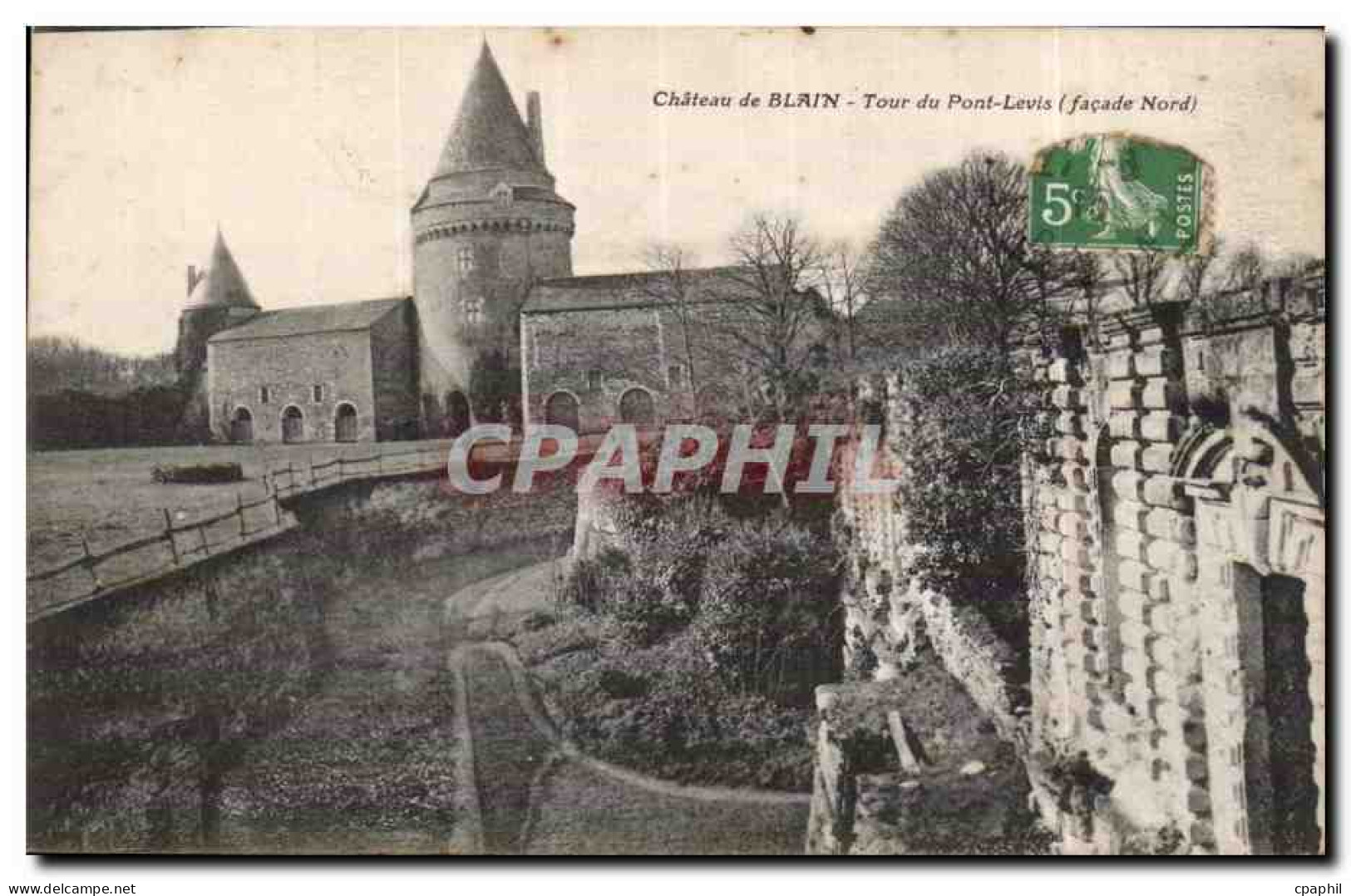 CPA Chateau de Blain Tour du pont levis