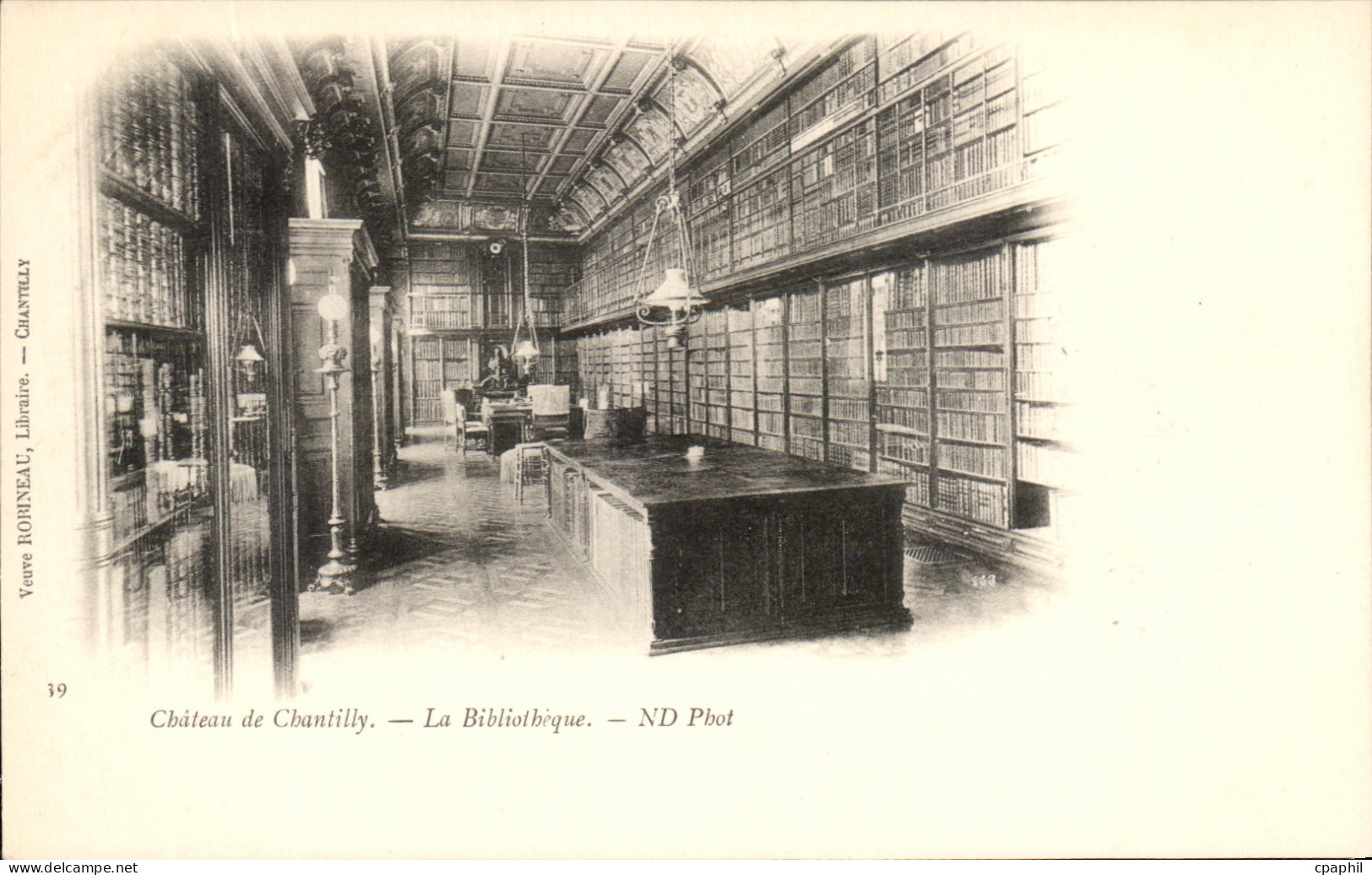 CPA Chateau De Chantilly La Bibliotheque