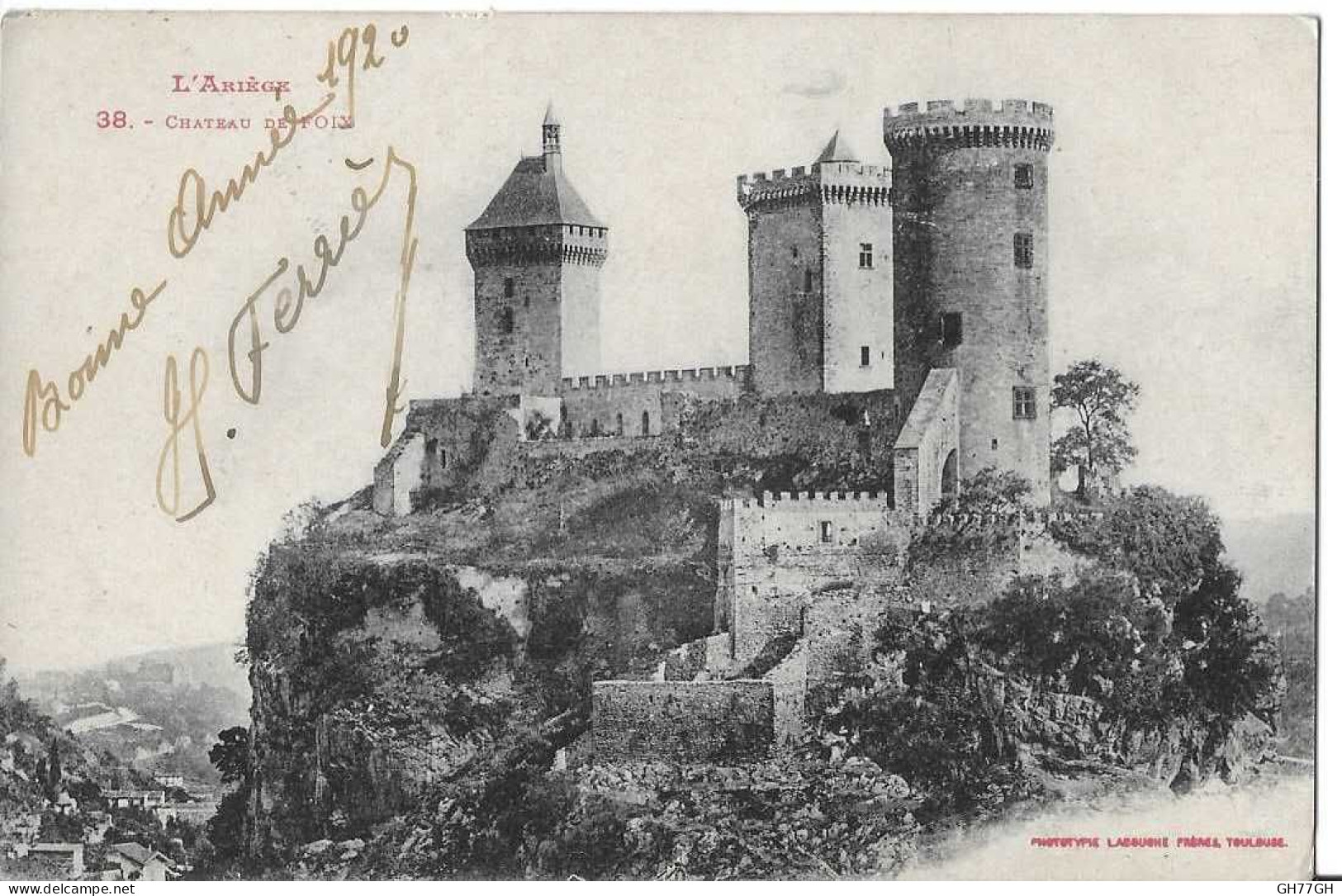 CPA CHATEAU DE FOIX 1920