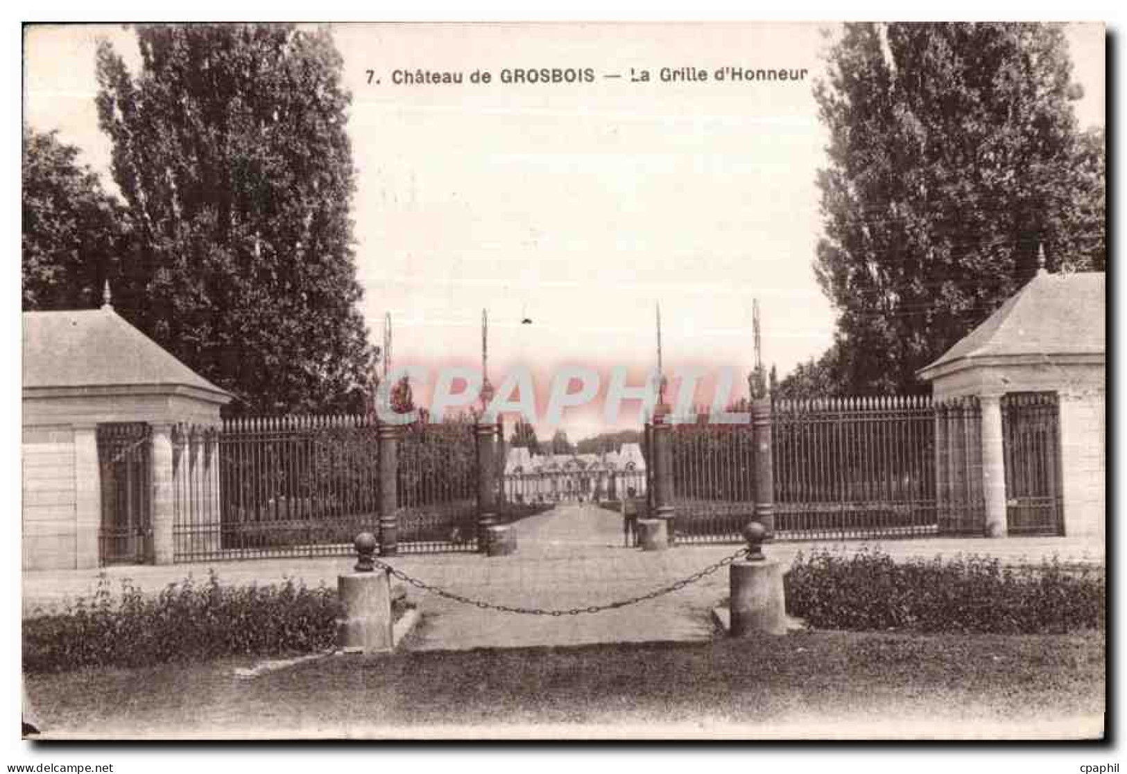 CPA Chateau de Grosbois La Grille d Honneur