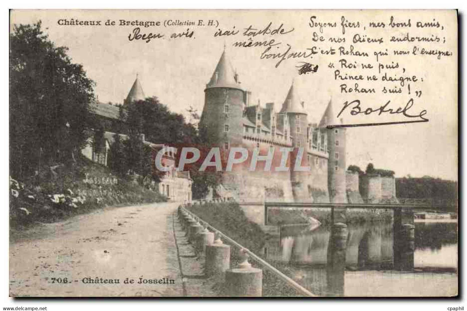 CPA Chateau de Josselin Botrel