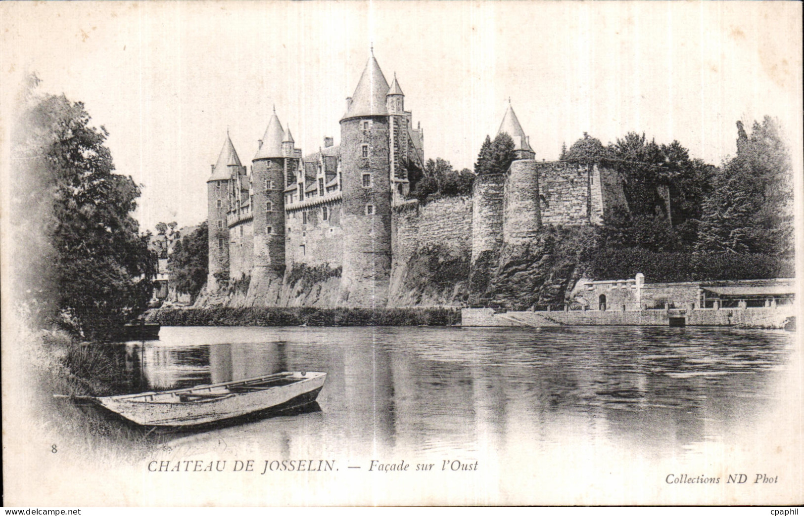 CPA Chateau de Josselin Facade sur I Oust
