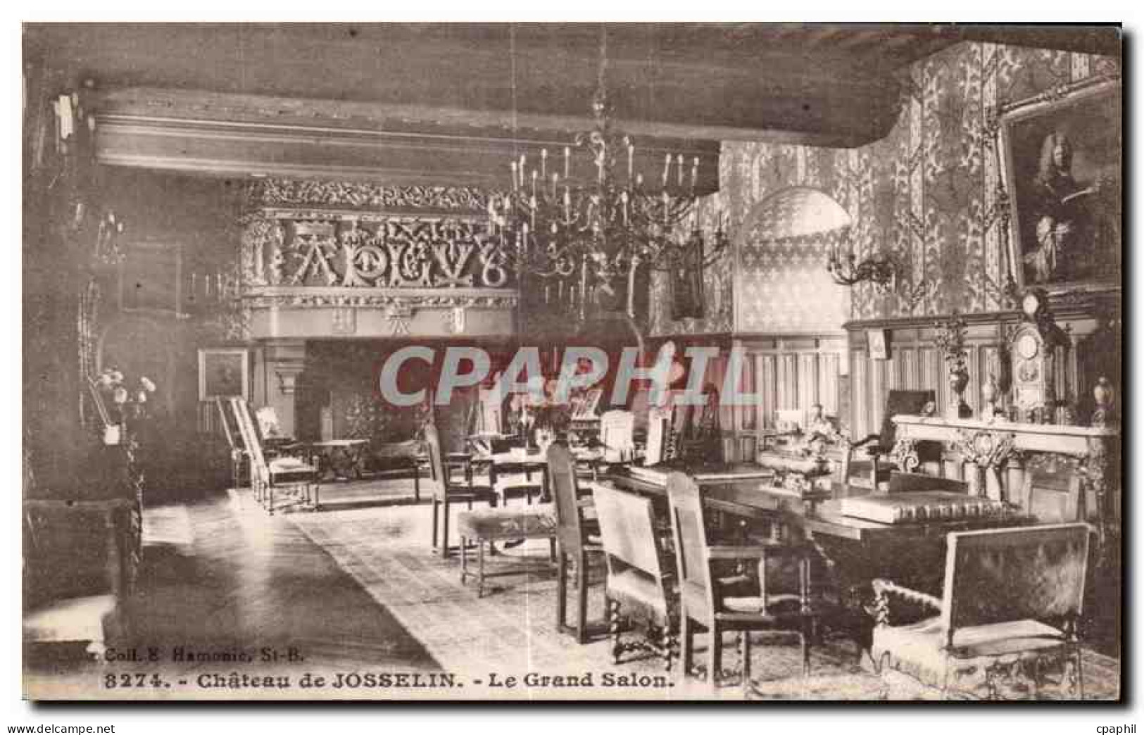 CPA Chateau De Josselin Le Grand Salon