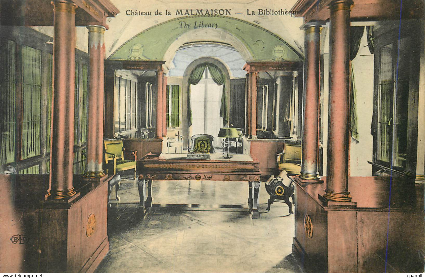 CPA Chateau de la Malmaison la Bibliotheque