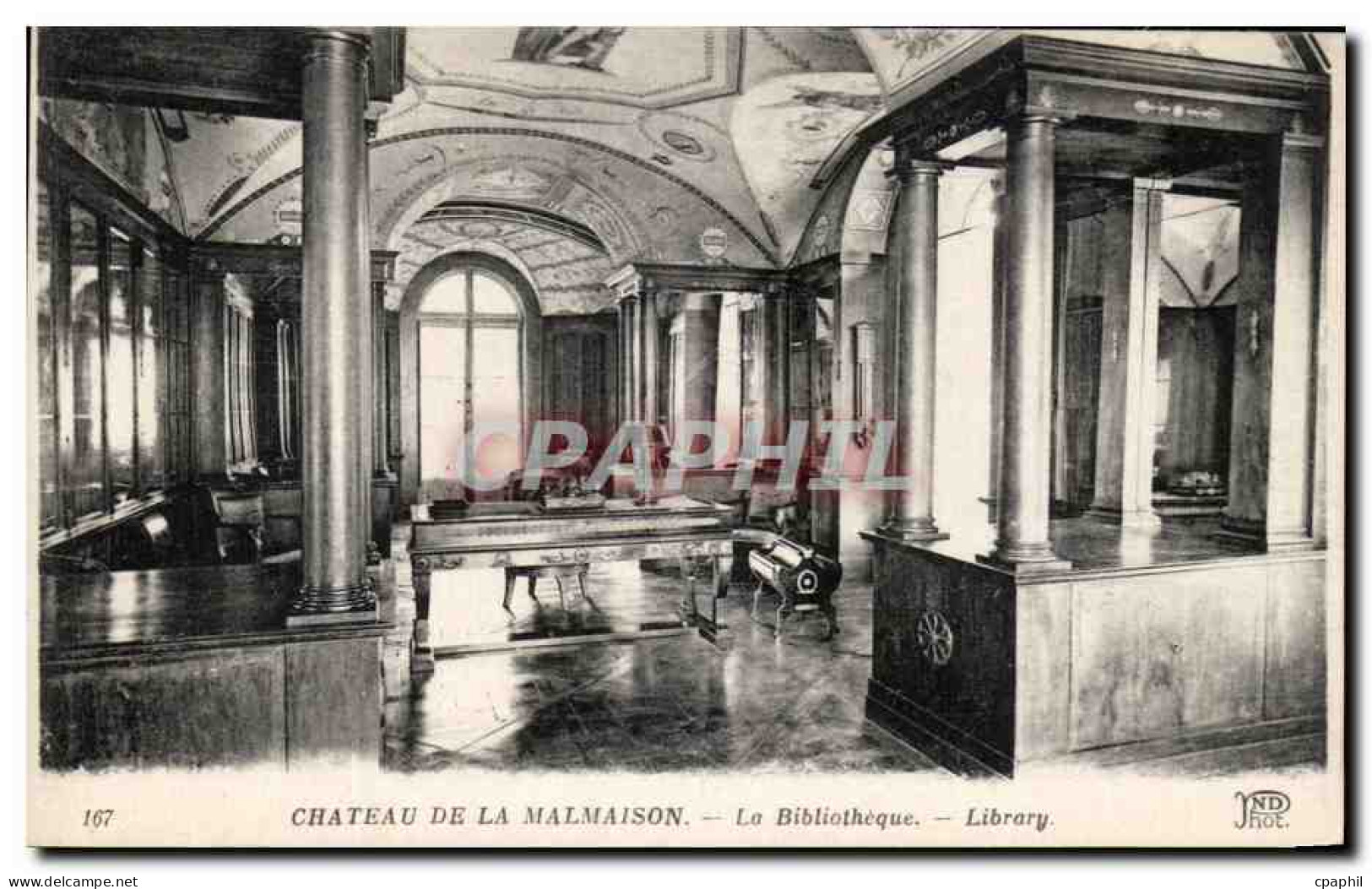 CPA Chateau De La Malmaison La Bibliotheque