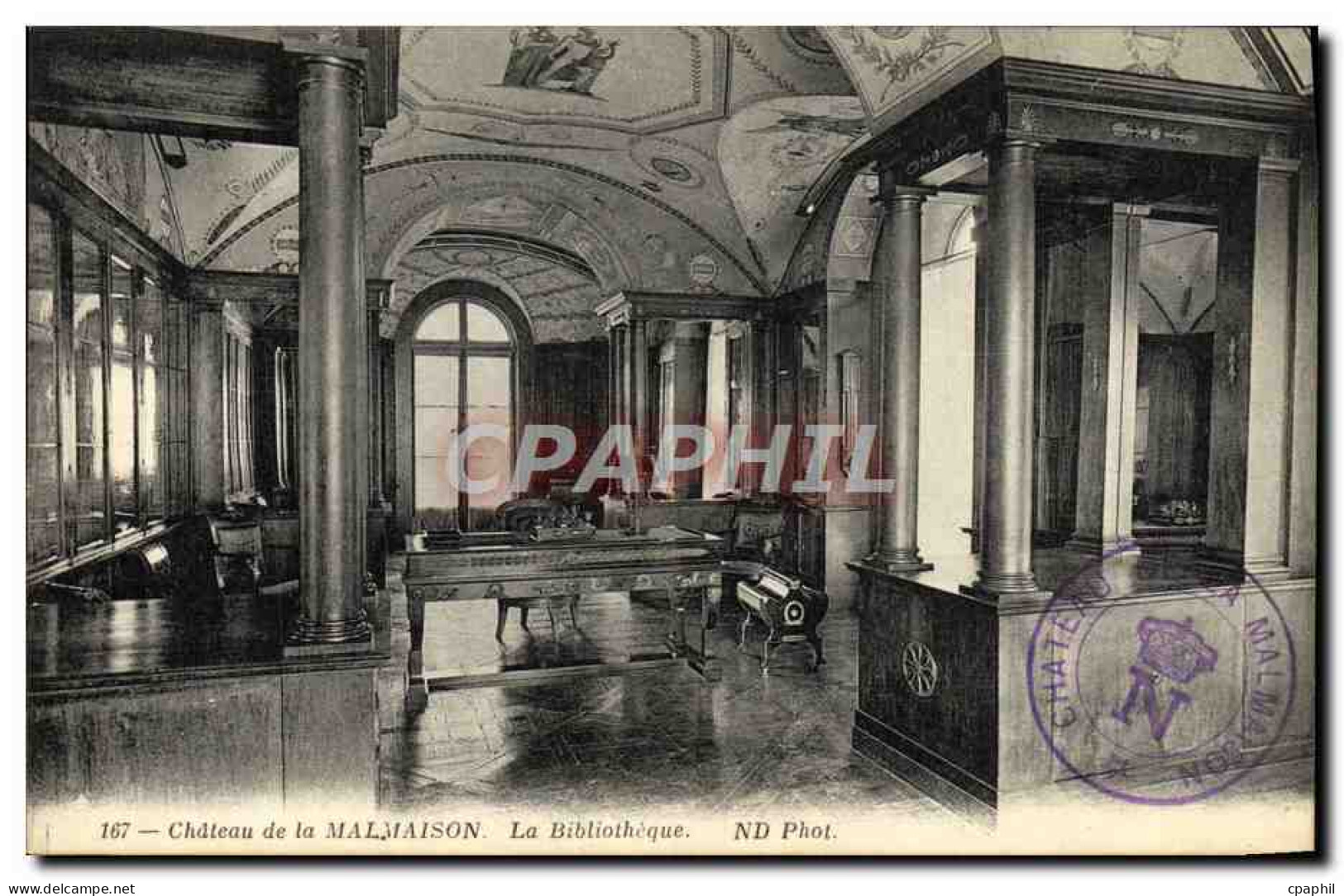 CPA Chateau de la Malmaison La Bibliotheque