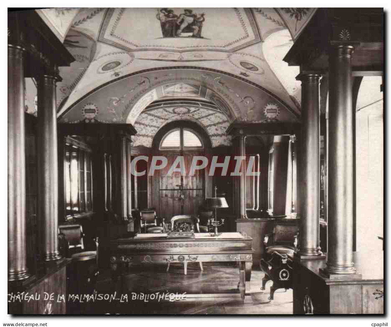 CPA Chateau De La Malmaison La Bibliotheque