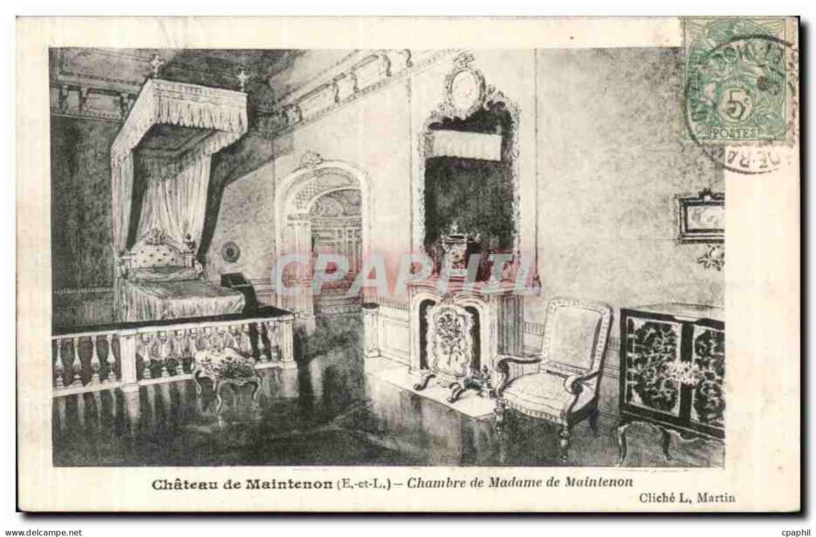 CPA Chateau de Maintenon Chambre de Madame de Maintenon
