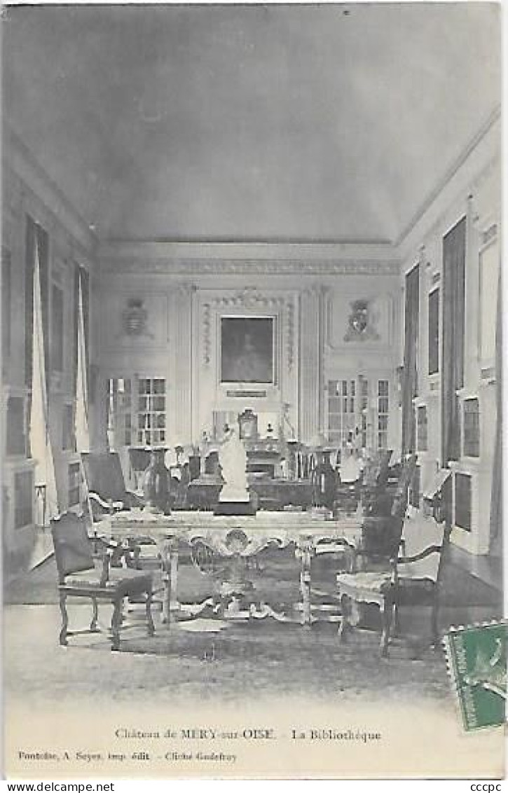 CPA Château de Méry-sur-Oise  La Bibliothèque