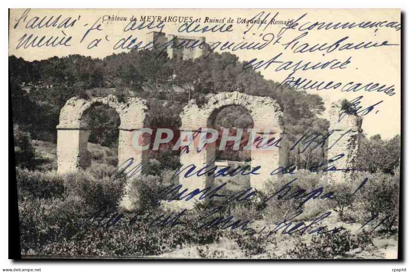 CPA Chateau de Meyrargues et Ruines de l'Aqueduc Romain