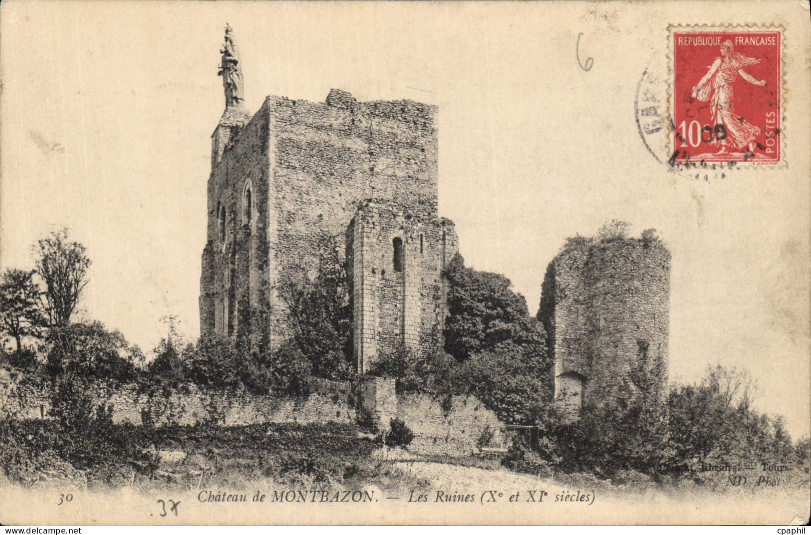 CPA Chateau de Montbazon Les Ruines