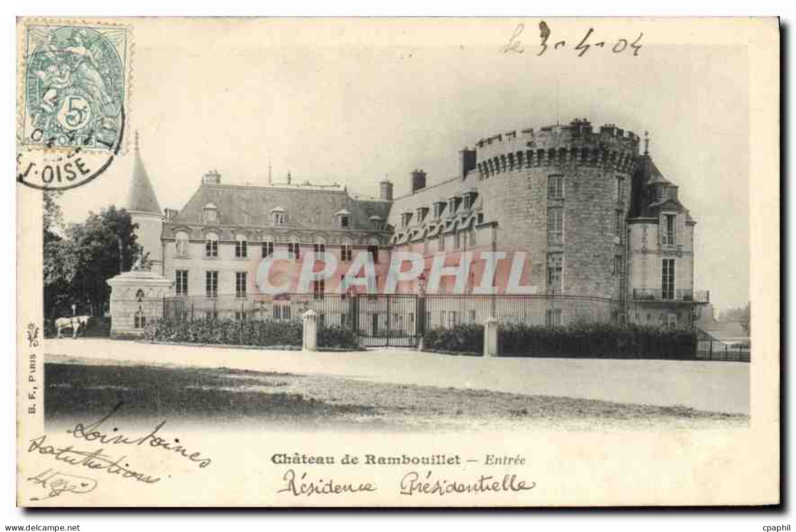 CPA Chateau de Rambouillet Entree