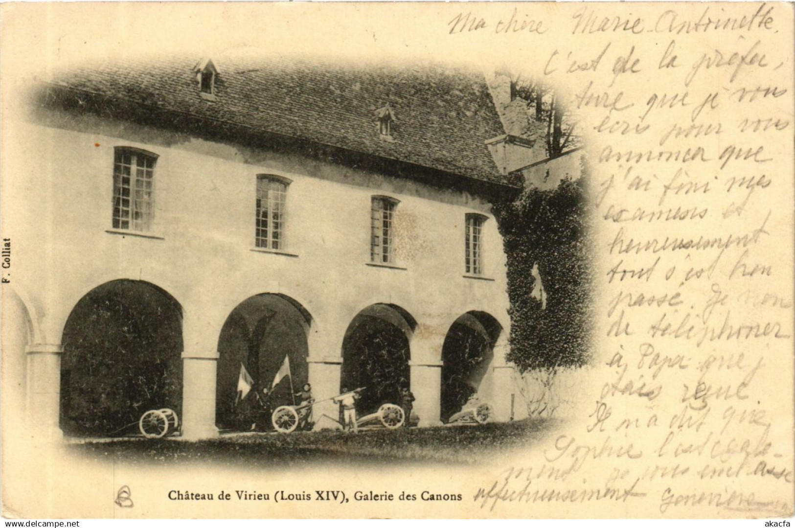 CPA Chateau de VIRIEU (Louis XIV) Galerie des Canons (652453)