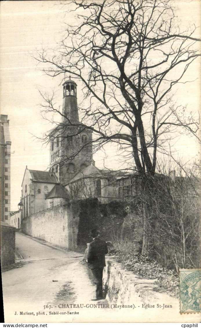CPA Chateau Gontier L Eglise Saint Jean